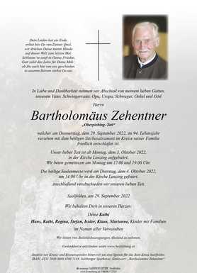 Bartholomäus Zehentner