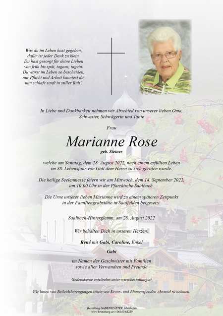 Marianne Rose